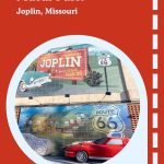 Route 66 Mural Park in Joplin, Missouri celebrates the town’s history with the Mother Road with two murals and the perfect selfie photo op. Found on the south side of Pearl Brothers Hardware Store (now a True Value) at the corner of 7th Street and Main in Joplin Missouri, this tourist attraction opened in 2013 and consists of two tiled murals and a classic car photo op. Visit this Route 66 roadside attraction on your Missouri road trip. #Route66 #Route66RoadTrip