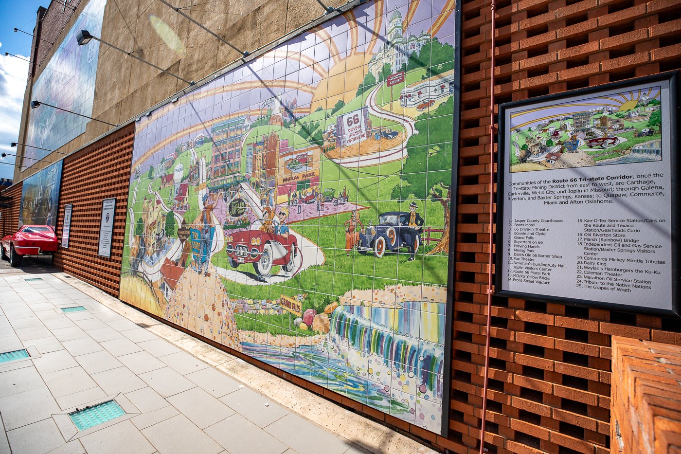 Route 66 Mural Park in Joplin, Missouri