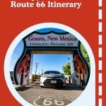 Travel Route 66 from Albuquerque to Gallup and discover New Mexico's best roadside gems! From El Rancho Hotel to ancient pueblos and iconic trading posts to neon signs and natural landmarks, this itinerary takes you on an unforgettable journey through history and culture on the Mother Road. Perfect for road trip enthusiasts and history lovers alike! Explore this Route 66 itinerary from Albuquerque to Gallup and add all the stops to your road trip itinerary. #Route66 #Route66RoadTrip