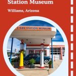 Traveling Route 66? Don’t miss Pete’s Route 66 Gas Station Museum in Williams, Arizona! This charming 1949 service station, restored to its former glory, brings back the nostalgia of classic gas stations, complete with glass-topped Mobil and Shell pumps and a vintage 1950 Ford under the canopy. Step inside to find a collection of memorabilia and signs that capture the spirit of Route 66’s golden era. Perfect for road trippers and Grand Canyon visitors alike! #Route66 #RoadTrip #Route66RoadTrip